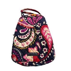 Vera Bradley Quilted lunch bag Navy Floral Paisley Zip Top Handle